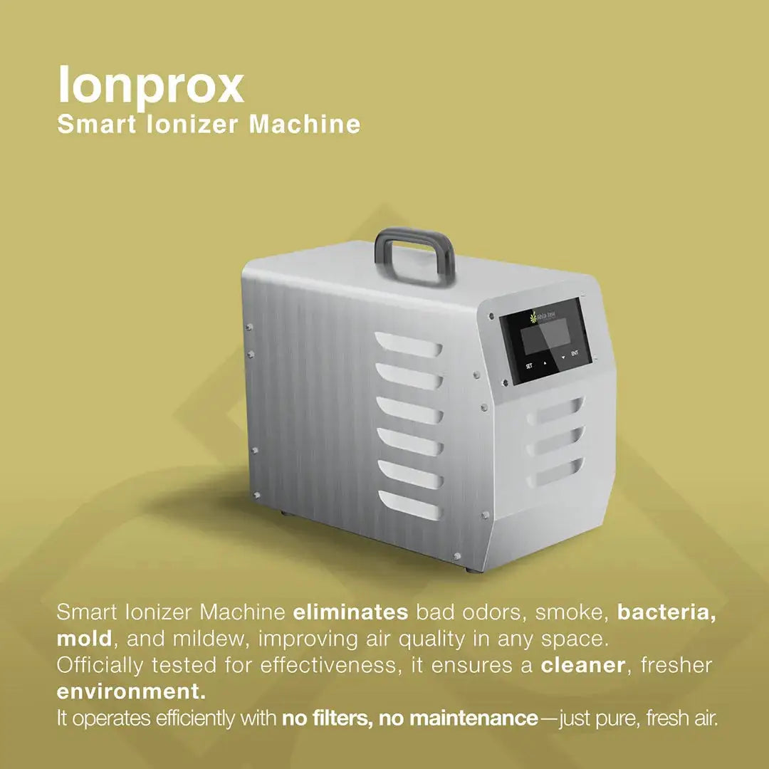 Ionprox Smart Ionizer Machine on a green background