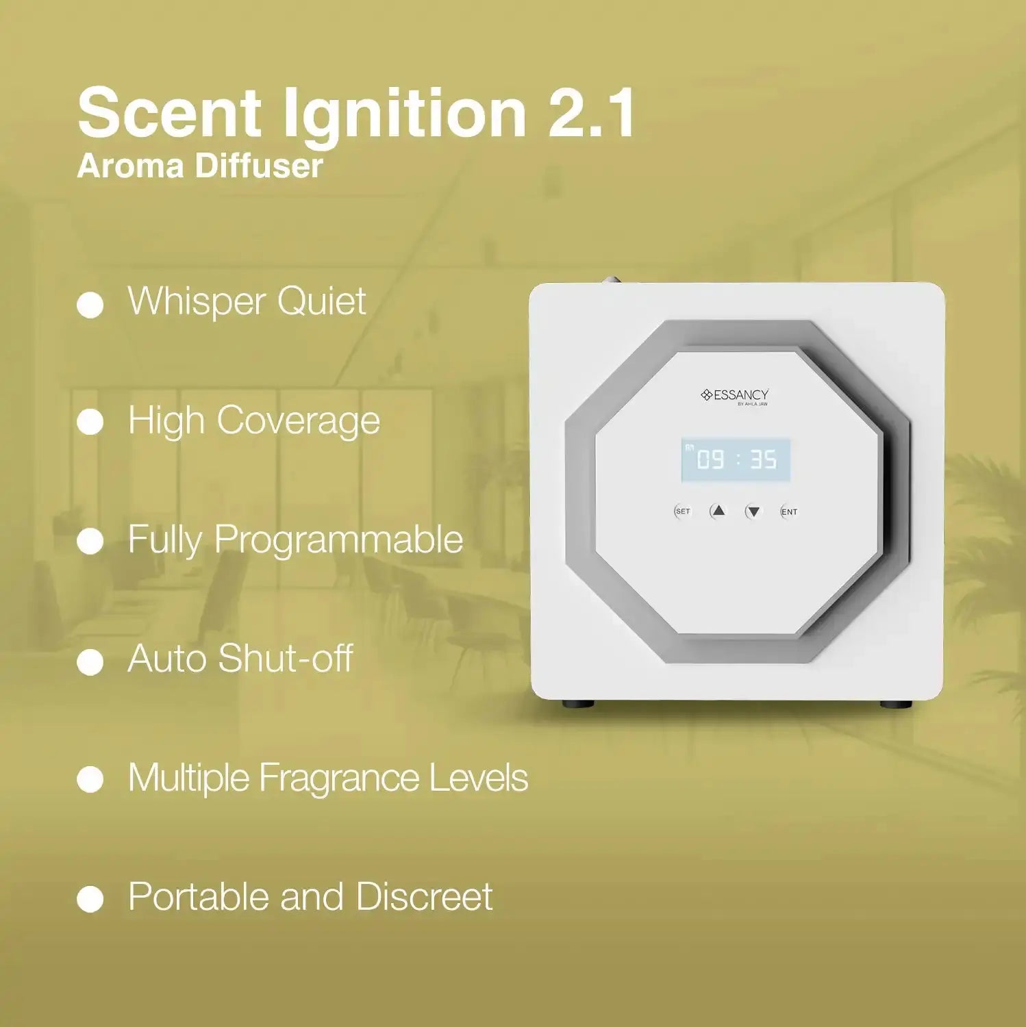 Scent Ignition 2.1 – Aroma Diffuser for Home & Office | FREE 500ml Aroma Blend