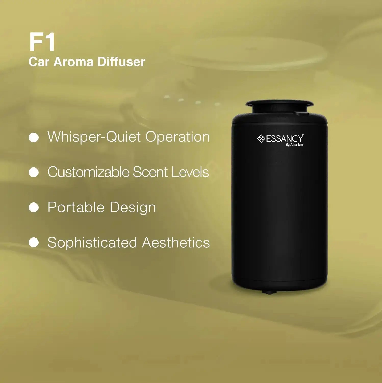 F1 Car Aroma Diffuser USB features whisper-quiet operation, customizable scent levels, and a portable, elegant design for vehicle use.
