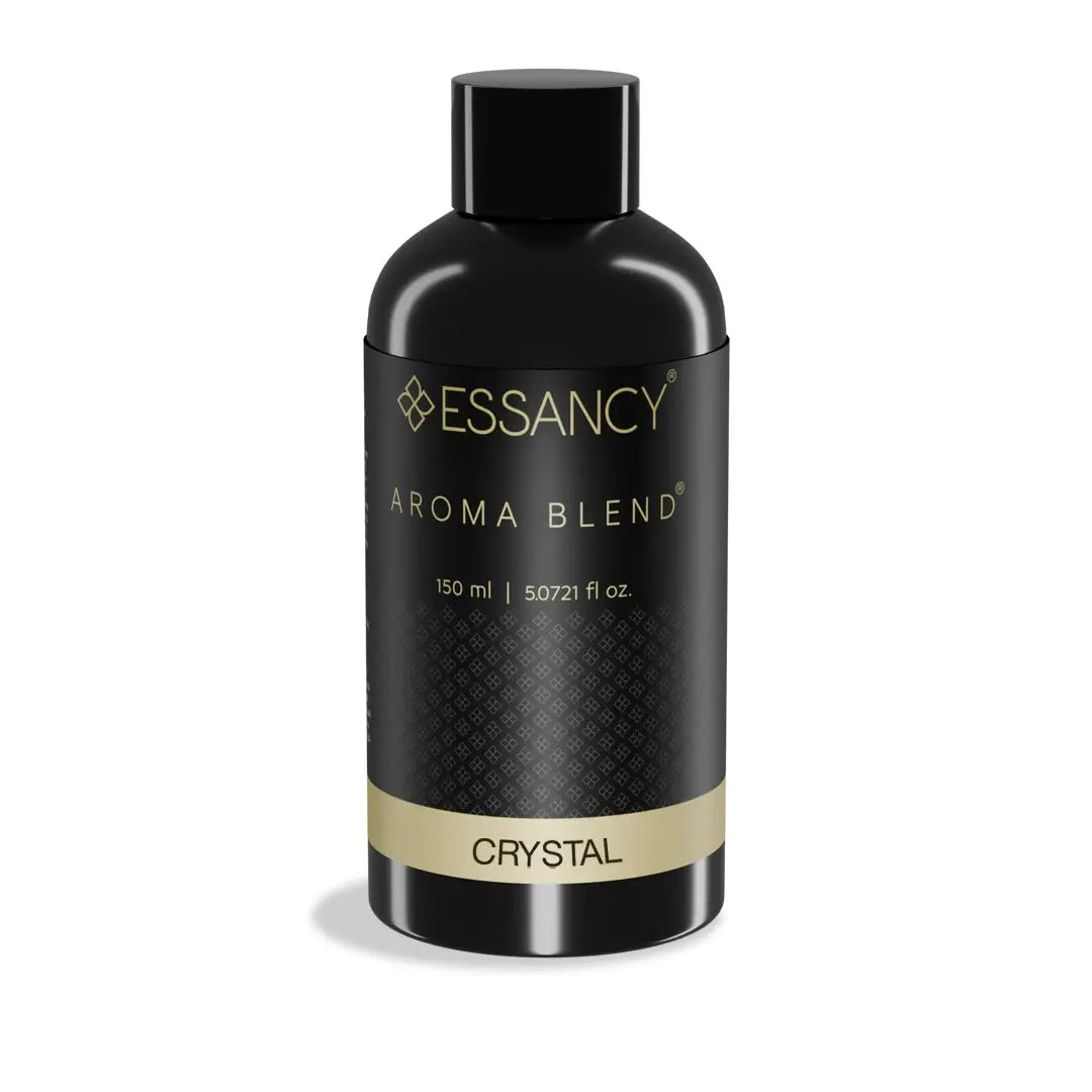 Essancy Crystal Aroma Blend 150ml fragrance oil, premium home diffuser scent for odor neutralization and eco-friendly ambiance.