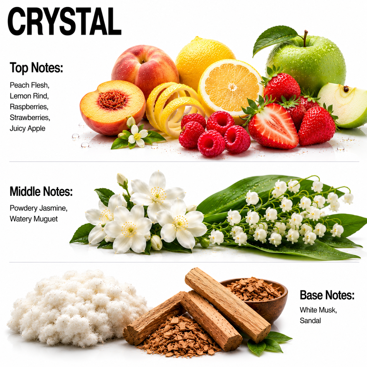 Crystal - Aroma Blend Diffuser Oils Clean Fresh Scent