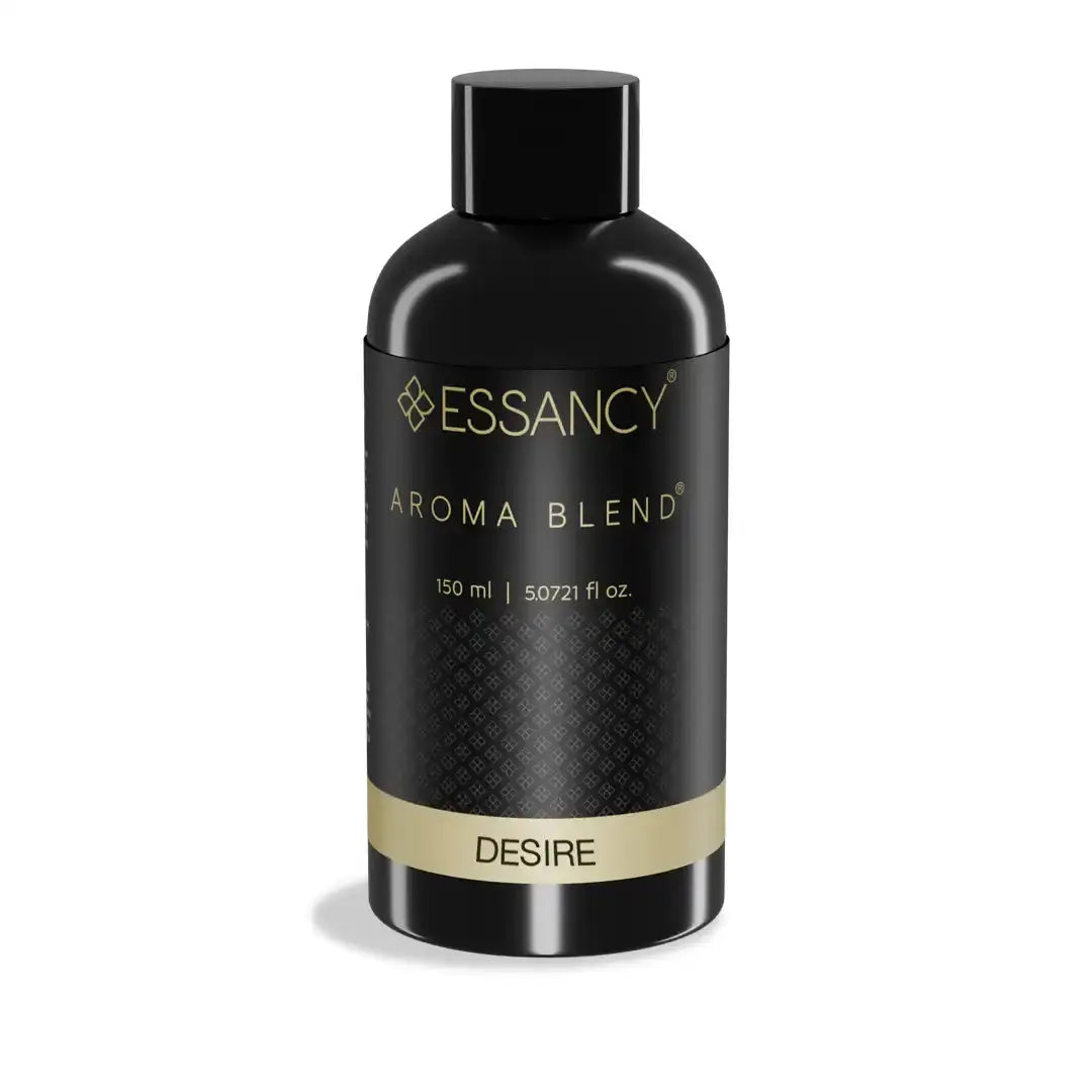 Essancy Desire Aroma Blend 150ml fragrance oil for home diffusers, offering a captivating and luxurious scent experience.