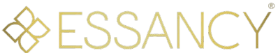 ESSANCY logo in gold on a white background