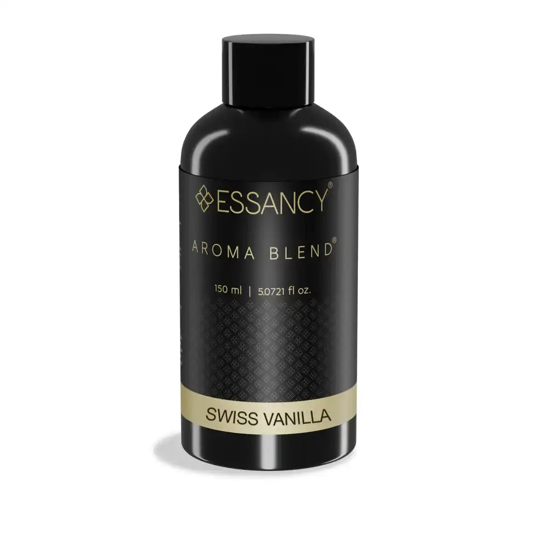 150ml Swiss Vanilla Aroma Blend home fragrance oil by Essancy, ideal for diffusers to create a warm and relaxing vanilla ambiance.