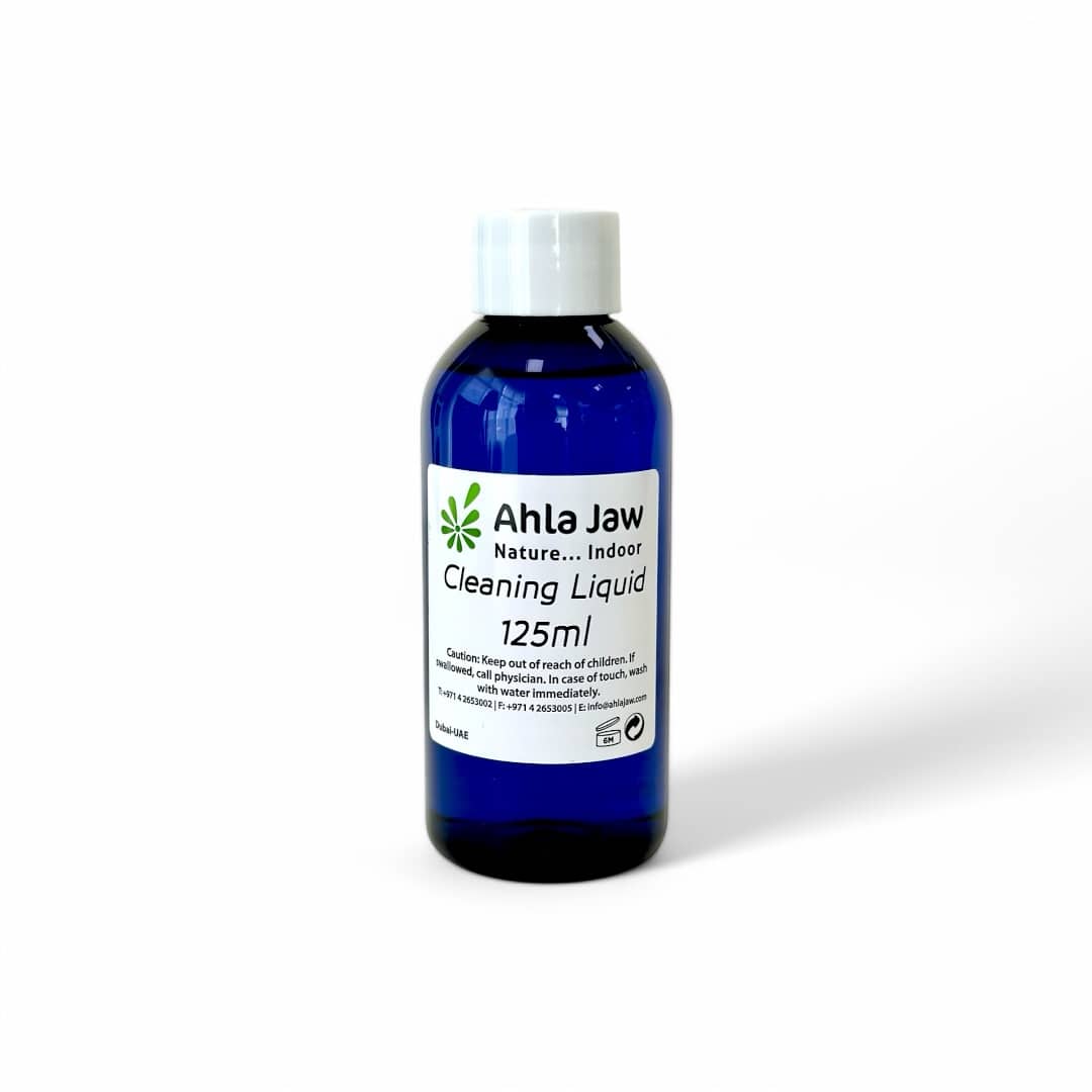 Aroma Disinfecting Liquid - Portable Cleaner in 125ml blue bottle, ideal for multi-surface cleaning and travel use in home and garden settings.