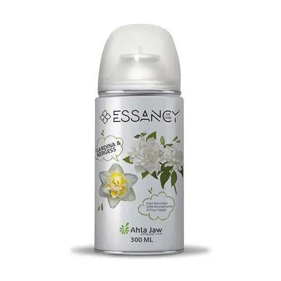Aroma Air Freshener - Gardina & Nergess 300ml can with floral design, ideal for home fragrance and odor neutralization in living spaces.