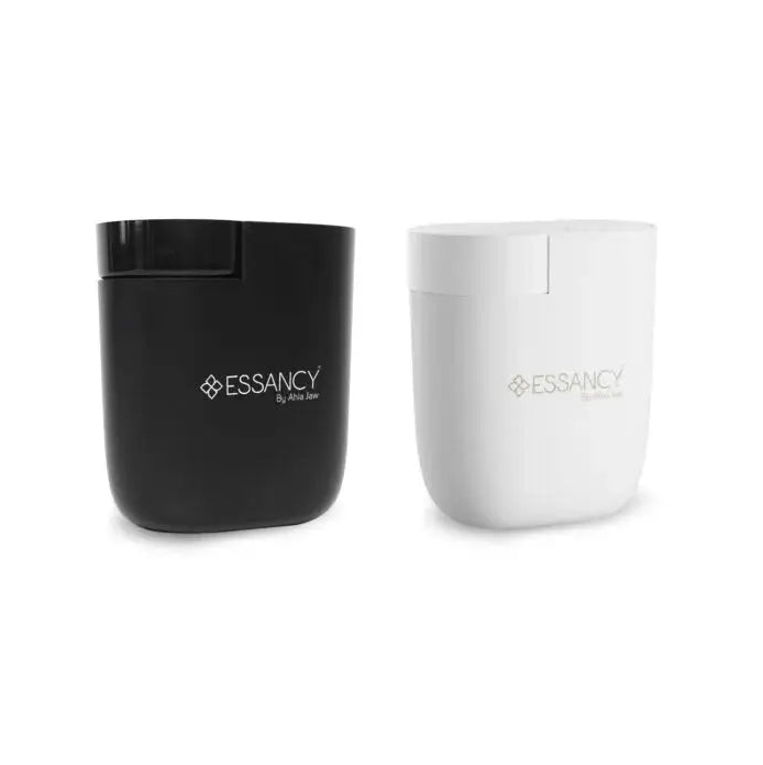 AromaLux aroma diffuser Black and white containers with 'Essancy' branding on a white background