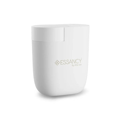 aroma diffuser White container with 'Essancy' branding on a white background
