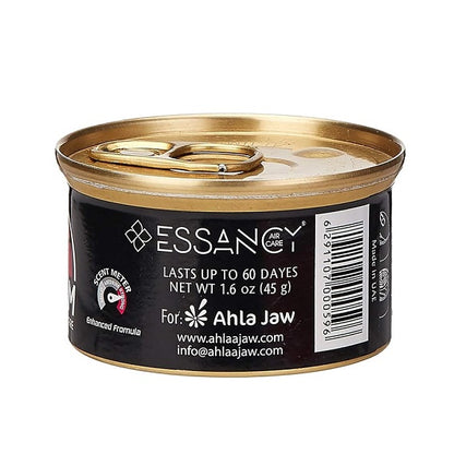 Essancy air care product packaging with gold lid on a white background