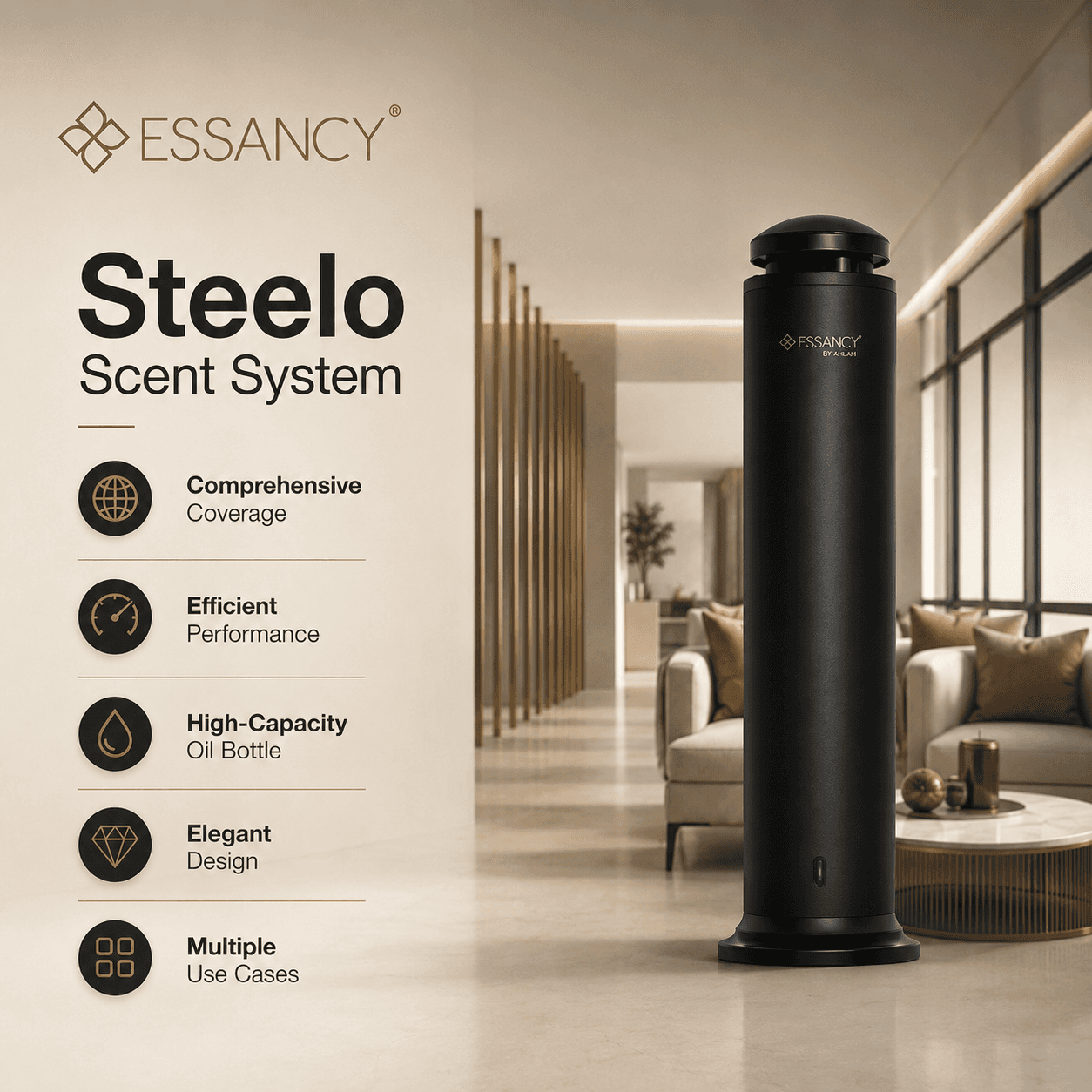 Steelo Smart Large Diffuser for Homes & Offices