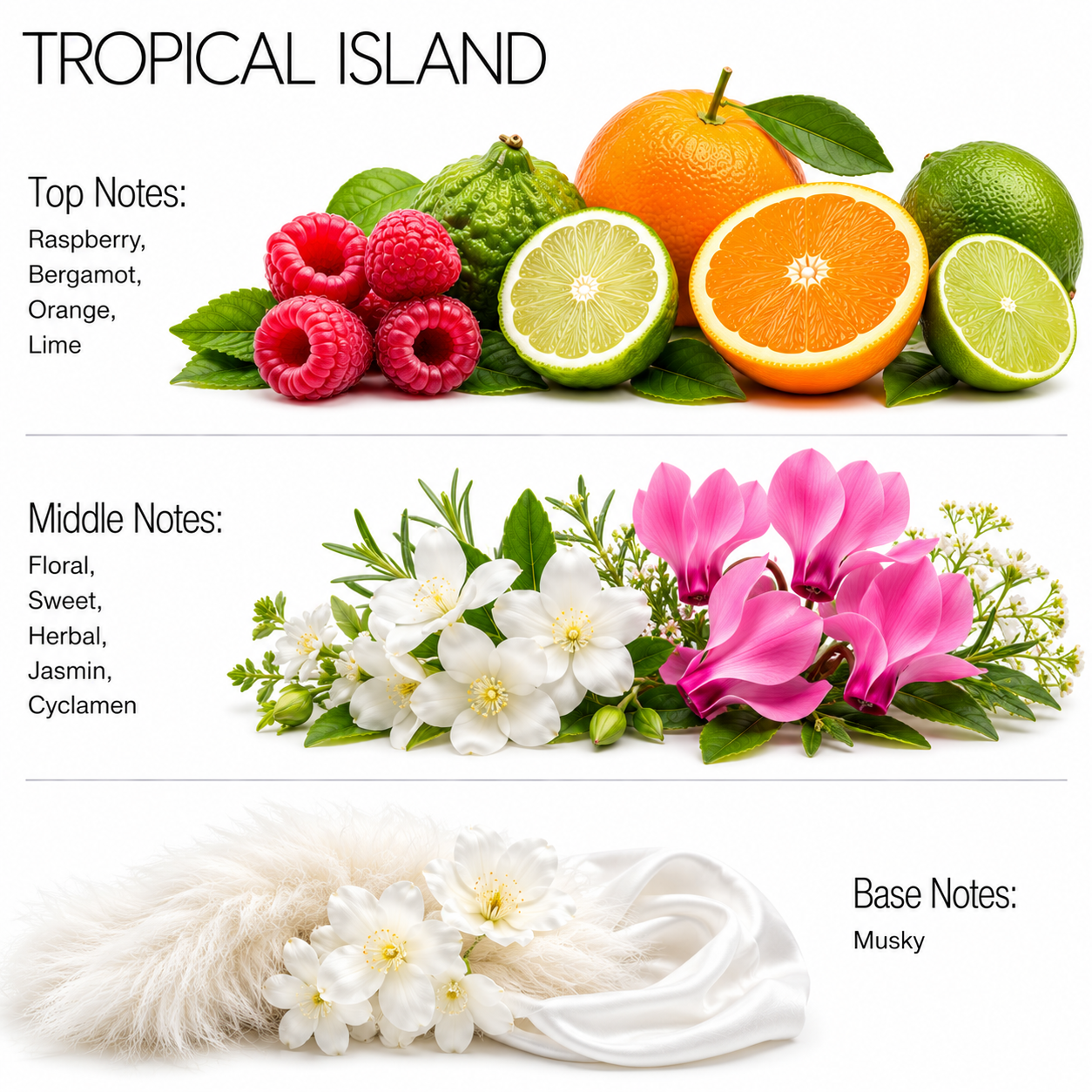 Tropical Island Aroma Diffuser Oils - Exotic Fresh Scent