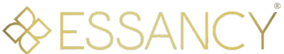 ESSANCY logo in gold on a white background