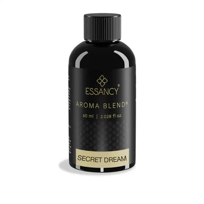 Essancy Secret Dream Aroma Blend 60ml fragrance oil, ideal for creating a calming home ambiance with a luxurious floral and fruity scent.