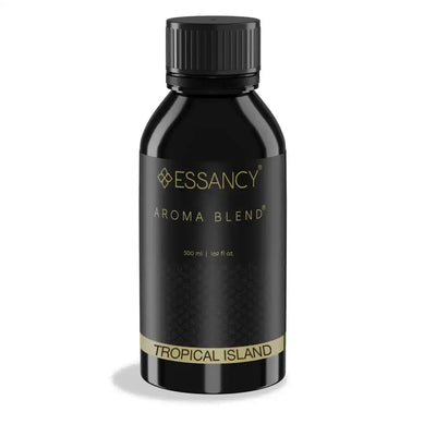 500ml Essancy Tropical Island Aroma Blend diffuser oil, best fragrance diffuser for home with citrus, floral, and musky aroma layers.