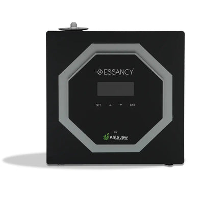 Black Scent Ignition 2.1 Aroma Diffuser featuring a sleek octagonal design, perfect for modern home and office environments.